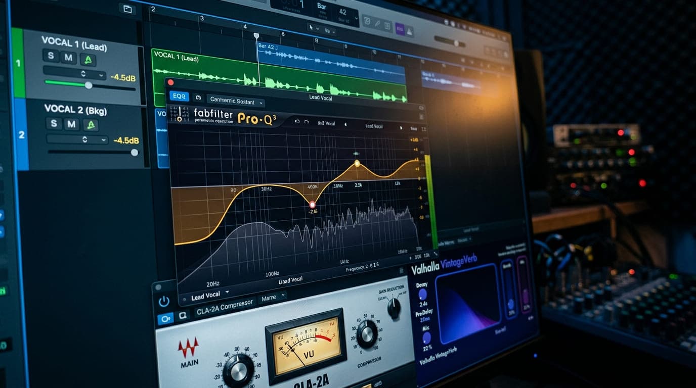 Cara mixing vocal profesional — panduan teknik EQ dan compression