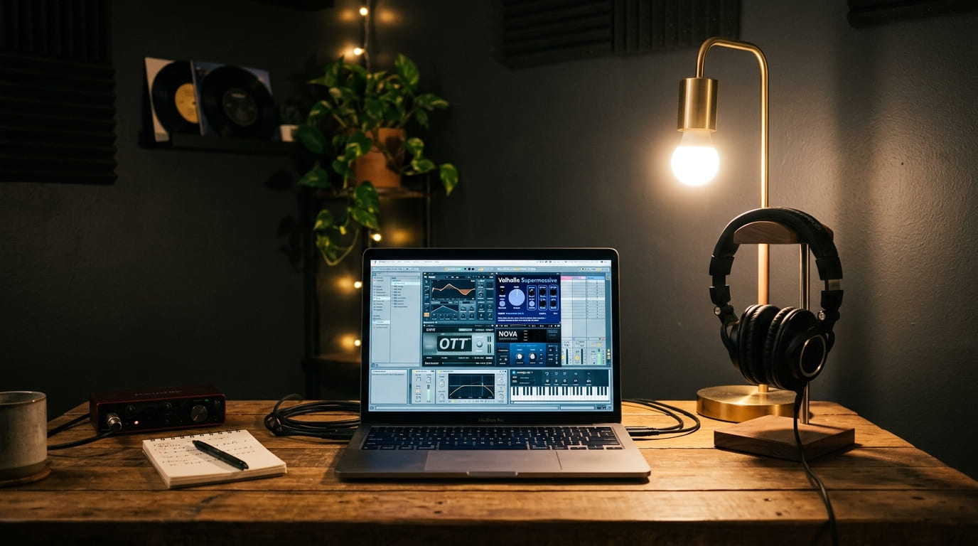 Grid plugin VST gratis terbaik terpasang di DAW — home studio profesional tanpa modal berbayar